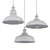 Loft-style Glass Pendant Light 3D model small image 2