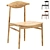 Scandi Mango Wood Dining Chairs 3D model small image 1