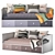  Stylish Dual-Color Bed [90x200 cm] 3D model small image 1
