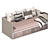  Stylish Dual-Color Bed [90x200 cm] 3D model small image 4