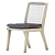 Rustic Teaka Chair: Solid Wood, Outdoor/Indoor, Cushioned 3D model small image 1