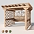 Luxury Wooden Swing Pergola 3D model small image 1