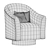 Garda Modern Armchair - Sleek and Stylish 3D model small image 5