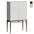 Modern Gray Walnut Display Cabinet - Angel Cerda 3D model small image 1