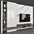 Modern Wall-Mounted TV Set 3D model small image 2