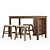 Modern Acacia Wood Dining Set 3D model small image 6