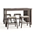 Modern Acacia Wood Dining Set 3D model small image 7