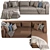 Chelsea 3-Seater Sofa: Stylish and Comfortable 3D model small image 1