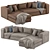 Chelsea 3-Seater Sofa: Stylish and Comfortable 3D model small image 2