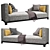 Wesley Hall Social Sofa - Modern & Stylish Seating 3D model small image 2