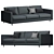 Bernhardt Dakota Sofa: Luxurious Comfort in a Classic Design 3D model small image 3