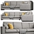 Wesley Hall Ample Sectional - Spacious and Stylish 3D model small image 2