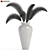 Elegant Feather Décor with Ornate Pot 3D model small image 5