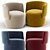 Astonishing Amaia Swivel Chair 3D model small image 2