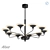 Modern LED Black and White Chandelier 3D model small image 1