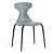 Elegant Leather Dining Chair 3D model small image 3