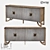 Modern Wood and Concrete Chest of Drawers 3D model small image 1