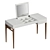 Sleek Grey Dressing Table with Foldable Mirror 3D model small image 2