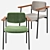 Velvet Warren Chair: Green, Blue, Grey 3D model small image 4