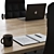 Sleek Executive Conference Table 3D model small image 4