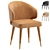 Dutchbone Lunar Leather Chair: Modern Elegance for Your Space 3D model small image 1