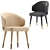 Dutchbone Lunar Leather Chair: Modern Elegance for Your Space 3D model small image 2