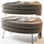 Pietro Oval Ottoman: Mid-Century Elegance 3D model small image 1