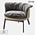 LoftDesign Armchair 36555: Sleek Metal and Fabric Seating 3D model small image 1