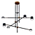 Industrial Loft Ceiling Lamp "RODRIGO 3D model small image 1