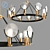 Vintage Gaslight Lens Chandelier 3D model small image 4