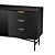 Haines Wide Sideboard - Black Wood, 160cm Width 3D model small image 2