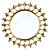 Luxury Gold Round Mirror 3D model small image 1