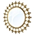 Luxury Gold Round Mirror 3D model small image 2