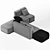 Modern Gray Sofa: Stylish and Comfortable 3D model small image 3