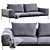 Sleek Lifesteel Sofa: Modern Comfort by Flexform 3D model small image 1