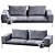Sleek Lifesteel Sofa: Modern Comfort by Flexform 3D model small image 2