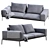 Sleek Lifesteel Sofa: Modern Comfort by Flexform 3D model small image 3