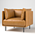 Sleek Wells Leather Chair 3D model small image 1