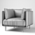 Sleek Wells Leather Chair 3D model small image 2