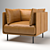 Sleek Wells Leather Chair 3D model small image 4