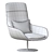 Modern Comfort: ACTIU NOOM Fabric Armchair 3D model small image 5