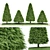 Cone Green Buxus Trees: 3D Models 3D model small image 1