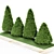 Cone Green Buxus Trees: 3D Models 3D model small image 4