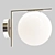 Elegant White Ball Wall Sconce 3D model small image 1