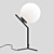 Sleek Black Table Lamp: Flos Table 1 3D model small image 2