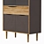Modern Two-Door Showcase Cabinet 3D model small image 3