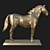 Polygonal Horse Sculpture Set 3D model small image 3