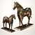 Polygonal Horse Sculpture Set 3D model small image 10