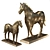Polygonal Horse Sculpture Set 3D model small image 14