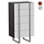 Title: Modern Grey Steel Chest of Drawers 3D model small image 1